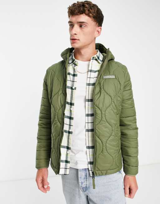 Napapijri a-morgex quilted jacket in green