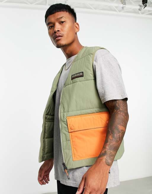 Napapijri A-Ski vest jacket in green