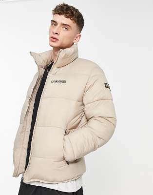 Napapijri a-suomi puffer jacket in stone - ASOS Price Checker