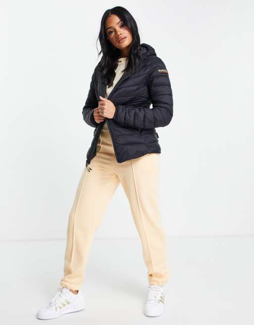 Napapijri Aerons hooded jacket in black ASOS