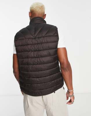 Napapijri Aerons Padded Vest Jacket In Brown