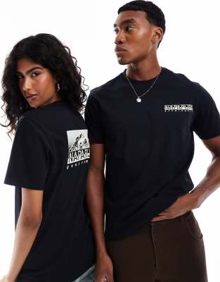 Aleen - T-shirt avec imprim montagne au dos - Napapijri - Modalova