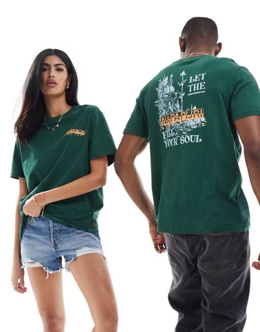 Napapijri – Alikas – T-Shirt in Dunkelgrün