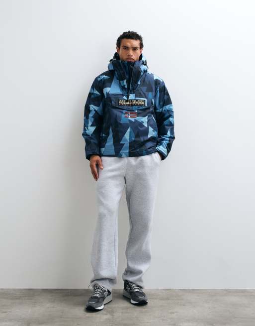 Napapijri anorak estampado con logotipo cuadrado en azul, 4 de 5