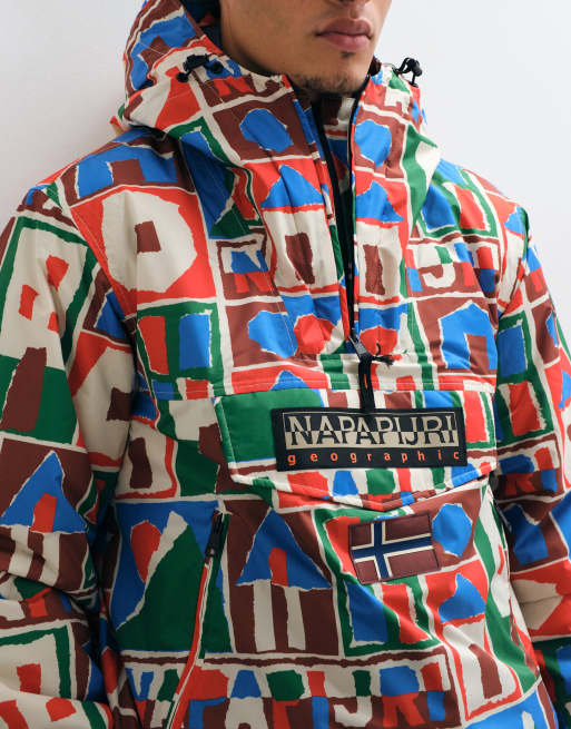 Napapijri anorak imprimé logo carré multicolore, 3 de 5