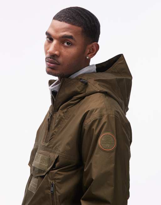 Napapijri anorak in olive green | ASOS
