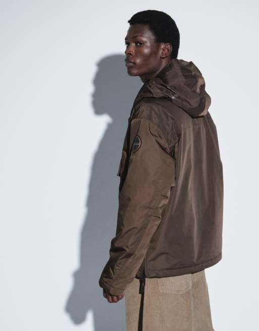 Napapijri Anorak mit Box-Logo in Braun, 5 von 9
