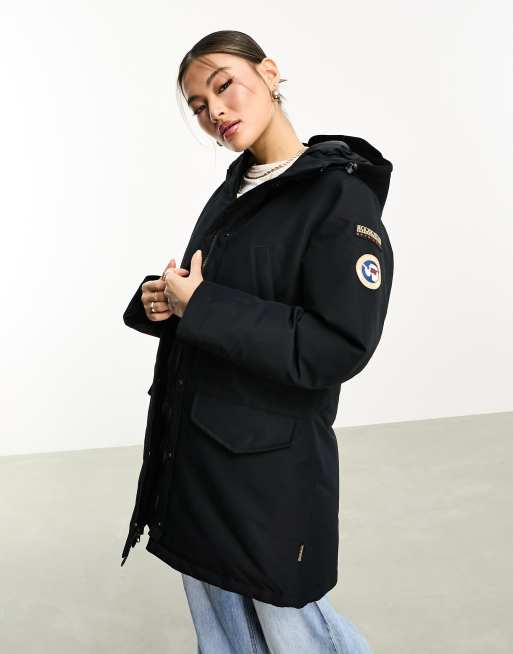 Napapijri Arctic insulated waterproof parka coat in black | ASOS