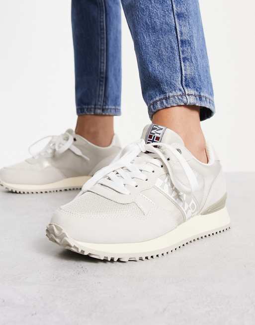 Napapijri - Astra - Suède hardloopschoenen in gebroken wit