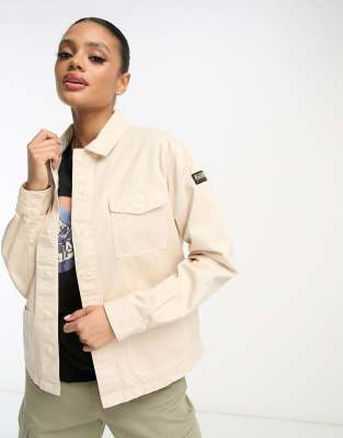 Napapijri Azuay cotton canvas chore jacket in off white - ASOS Price Checker