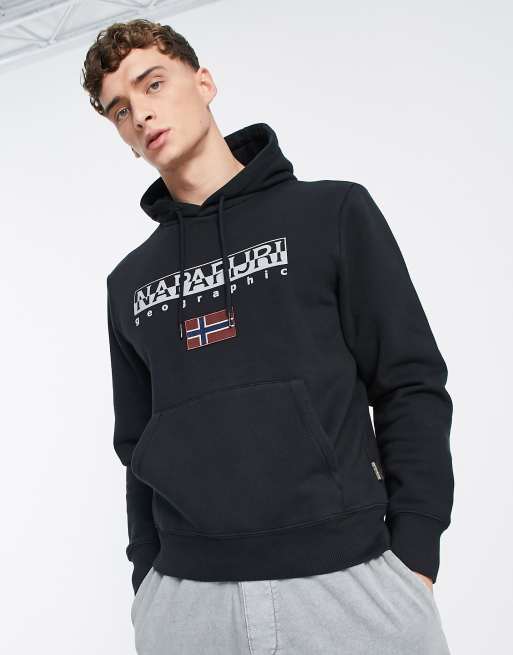 Napapijri - B-ayas - Hoodie met groot logo in zwart