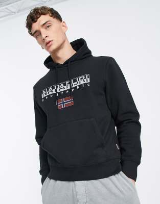 Napapijri - B-Ayas - Sweat à Capuche à Grand Logo - Noir | ASOS