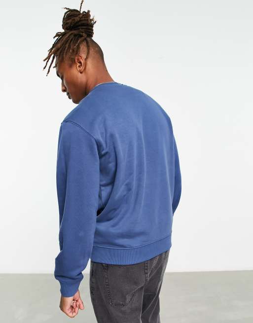 Napapijri b-morgex sweatshirt in blue with patch logo