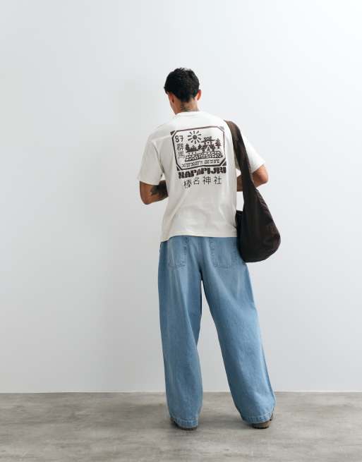 Napapijri backprint t-shirt in white, 3 of 5