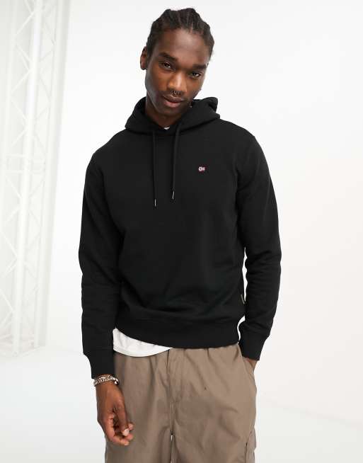 Napapijri Balis small logo fleece hoodie in black | ASOS