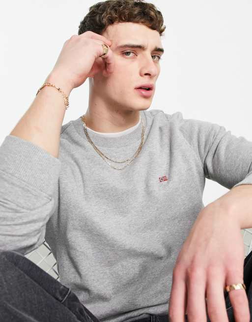 Napapijri Balis sweatshirt in gray ASOS