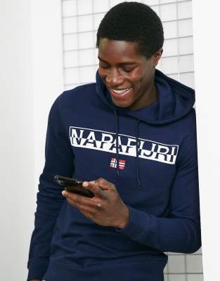 napapijri blue hoodie