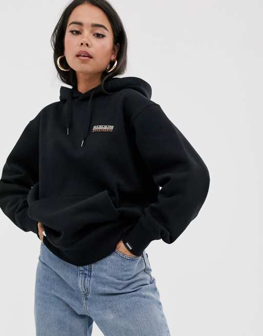 Napapijri – Base – Kapuzenpullover in Schwarz