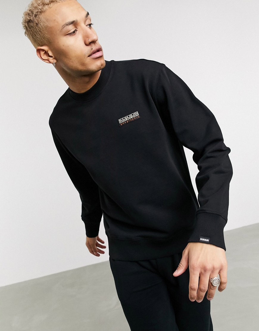 Napapijri - Basis sweatshirt met ronde hals in zwart