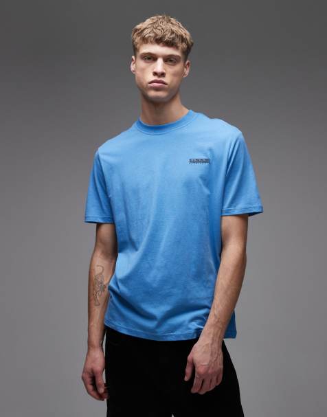 Napapijri - Blå T-shirt med lille logo - view 1