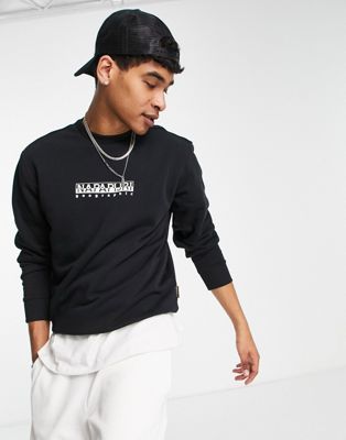 Napapijri Box crew sweatshirt in black