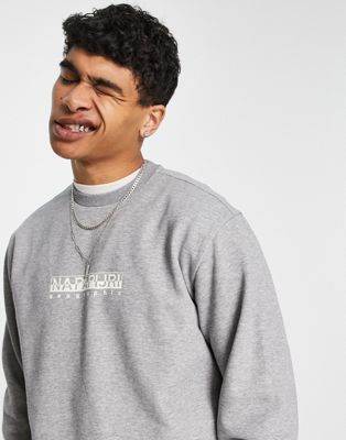 Napapijri Box crew sweatshirt in grey
