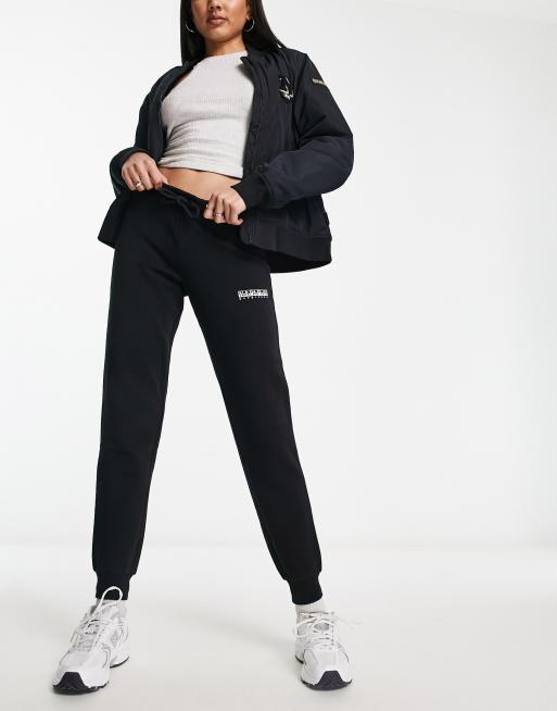 Napapijri - Box - Fleece joggingbroek met smalle pijpen en logo in zwart