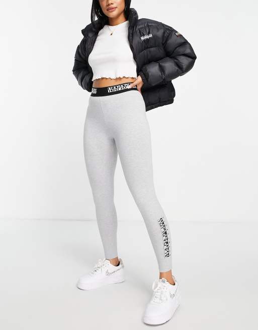 Napapijri Box leggings in light grey 