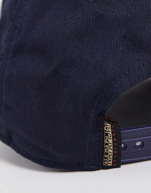 Napapijri Box logo cotton cap in navy, 4 of 4