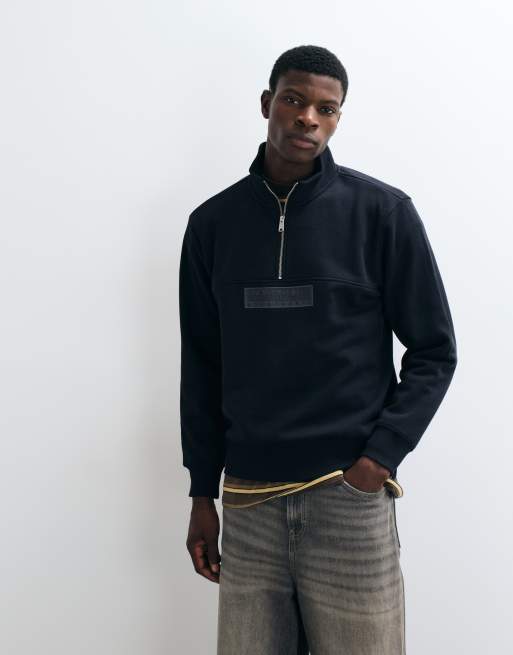 Napapijri box-logo half zip i sort, 2 af 5