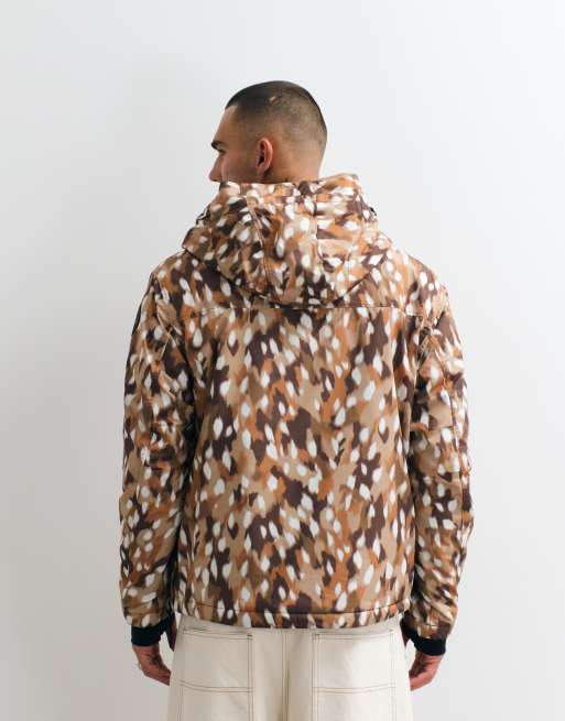 Napapijri box logo printed anorak in deer print, 4 of 5