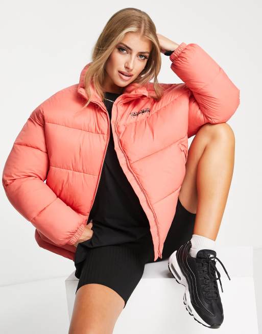 Napapijri Box logo puffer jacket in pink