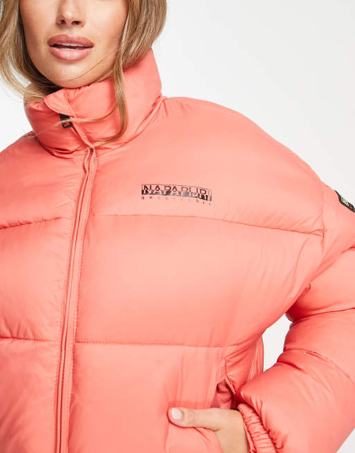 Napapijri Box logo puffer jacket in pink, 3 of 4