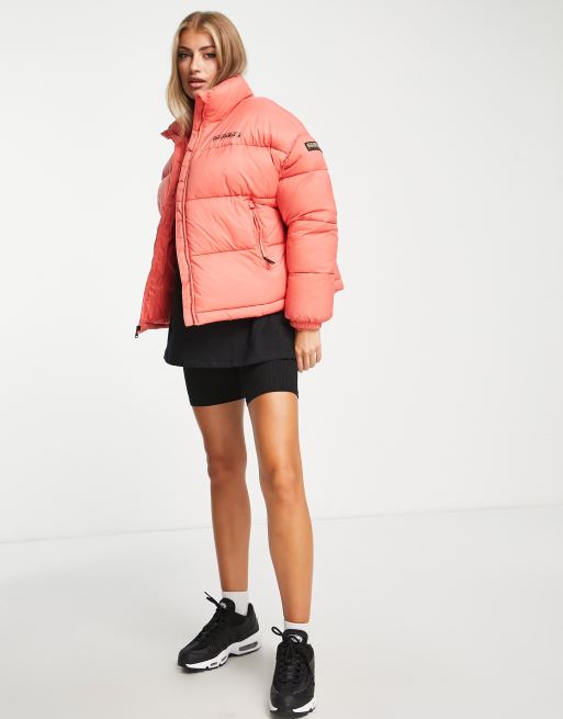Napapijri Box logo puffer jacket in pink, 4 of 4