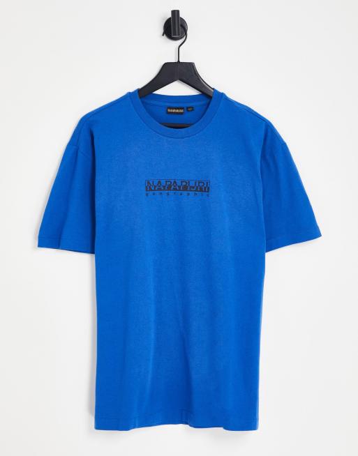 Napapijri box logo t-shirt in blue