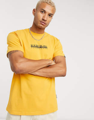 Napapijri yellow t store shirt