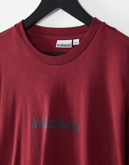  Napapijri Box long sleeve t-shirt in burgundy Exclusive at  