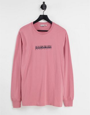 Napapijri Box long sleeve t-shirt in pink