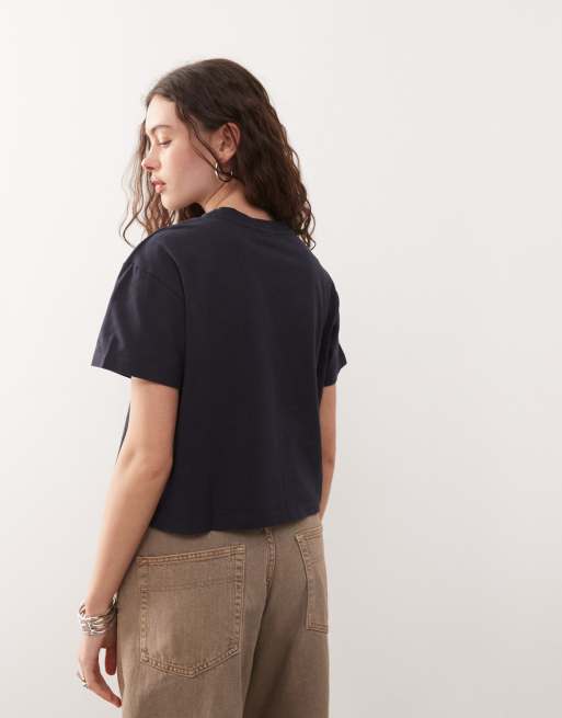 Napapijri – Box – Marinblå, kort t-shirt med logga, 4 av 4