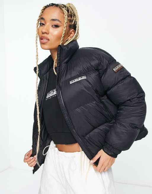 Napapijri Box puffer jacket in black | ASOS