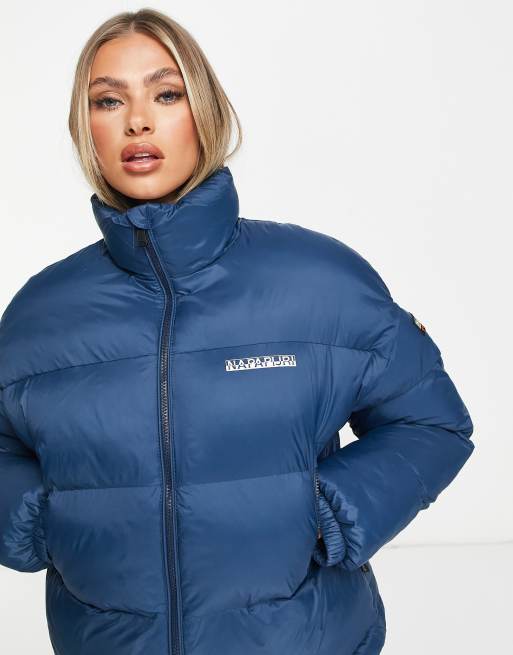 String string Desillusie buis Napapijri Box puffer jacket in blue | ASOS