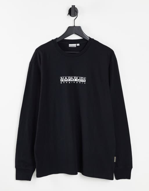 Napapijri - Box - Sort t-shirt med lange ærmer