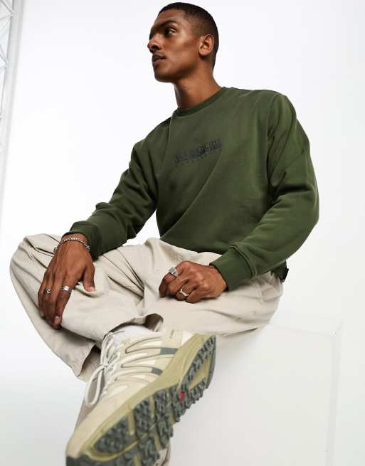 Napapijri - Box - Sweat à logo sur le devant - Kaki