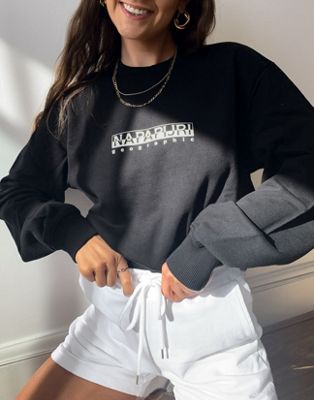 Napapijri Box sweatshirt in black | ASOS