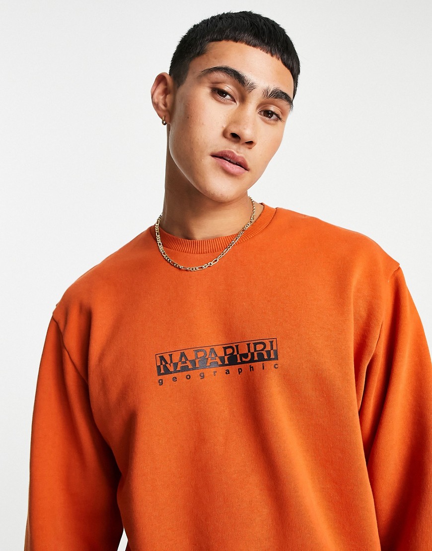 Napapijri Box sweatshirt in burnt orange