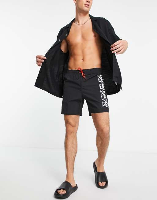 Napapijri Box swimming shorts in black | ASOS