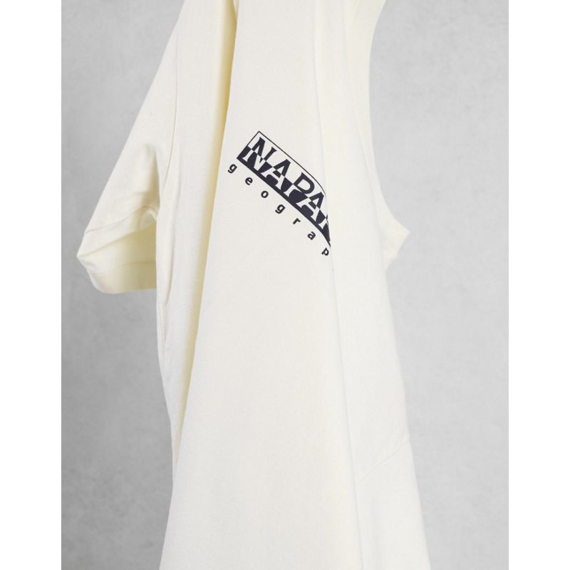 Top Activewear Napapijri - Box - T-shirt bianco sporco con logo - In esclusiva per 