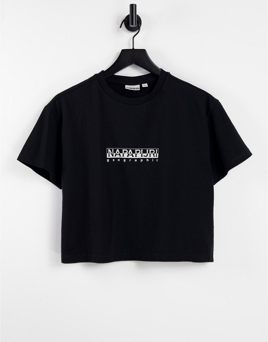 Napapijri Box t-shirt cropped in black