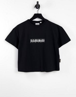 Napapijri Box t-shirt cropped in black