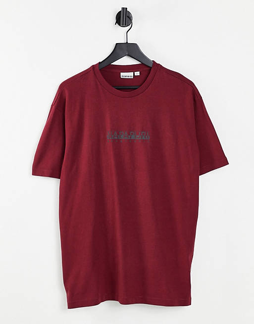 Napapijri Box t-shirt in burgundy